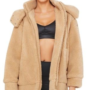 Alo Norte Sherpa Teddy Coat Womens Size Med